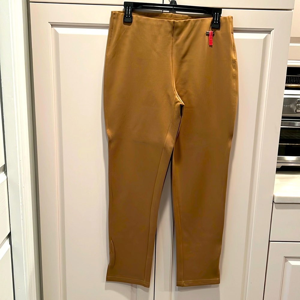 -Raphaella comfort, slacks, size medium brown, elastic waist &stretch. Worn once